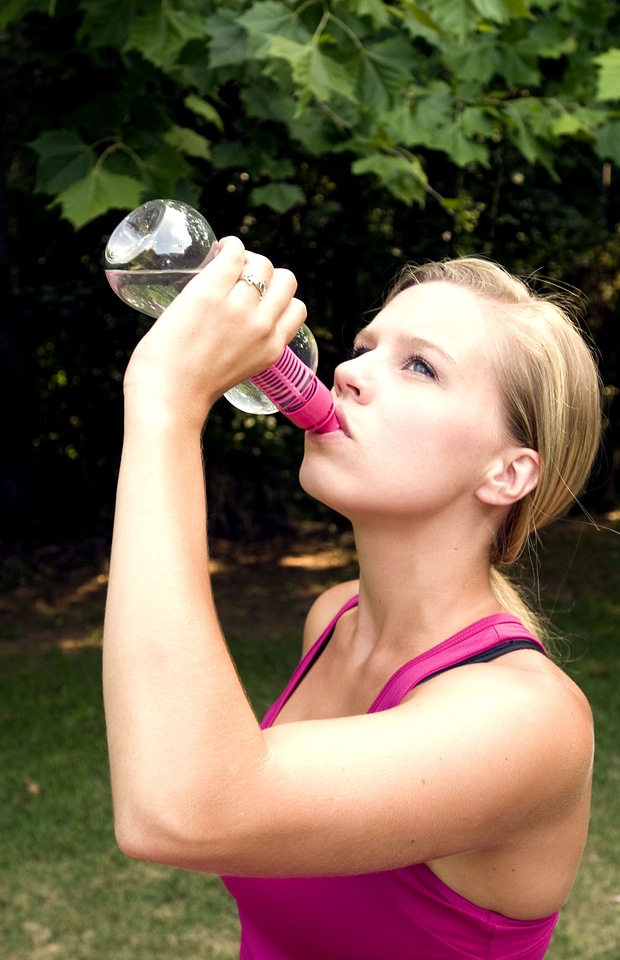 Beautiful beverage blond