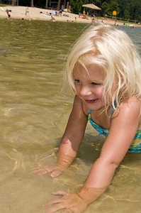 Babies beautiful blonde hair photo