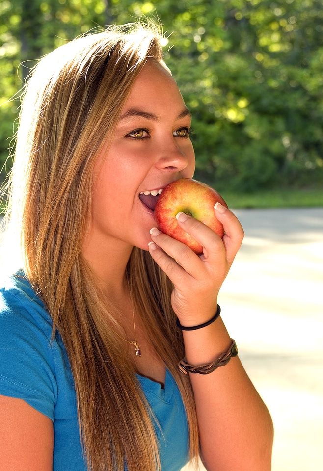 Apple beautiful blonde hair