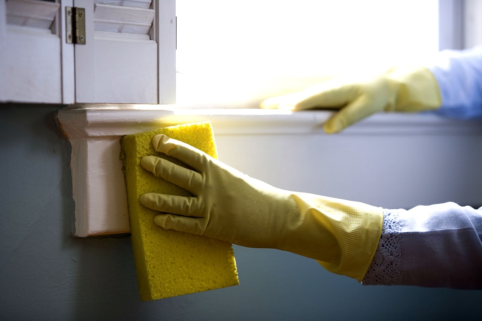 Cleaning gloves rubber