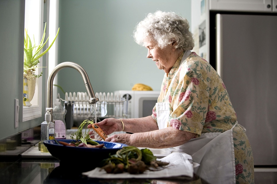 Cooking grazing woman