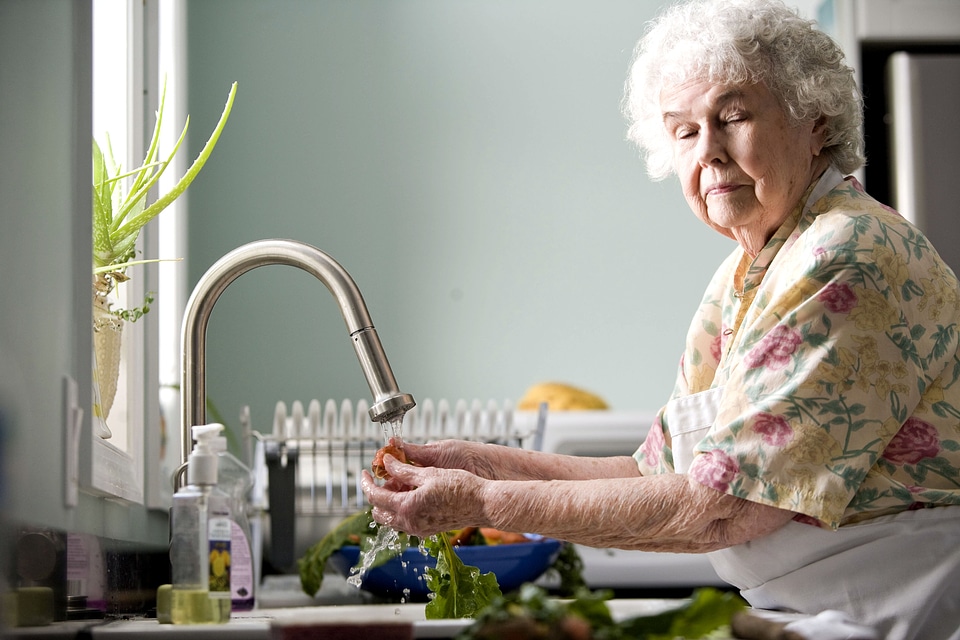 Ancient boiling old woman