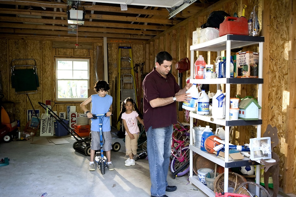 Father garage interior