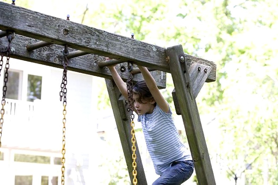 Backyard cute female child
