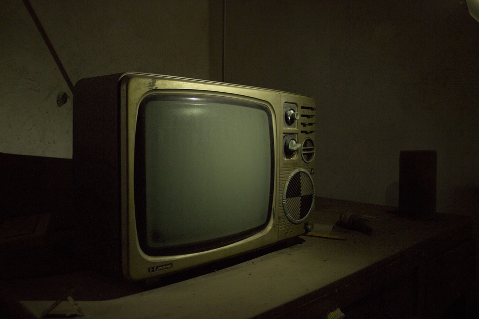 Black and white tv old appliances