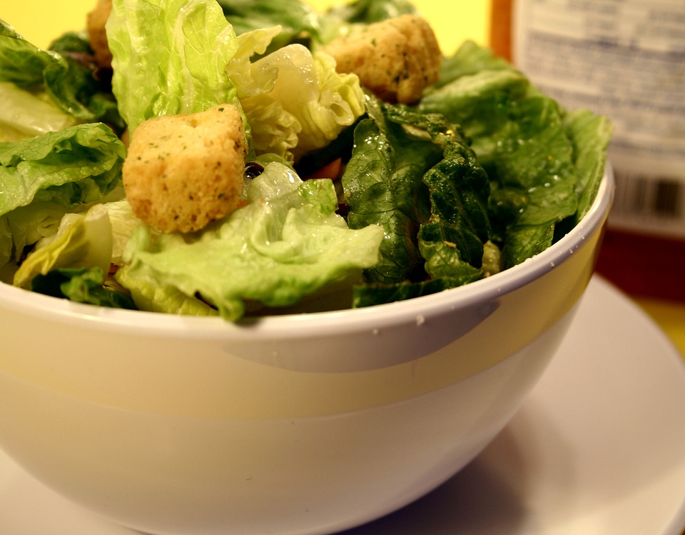 Diet dressing green salad