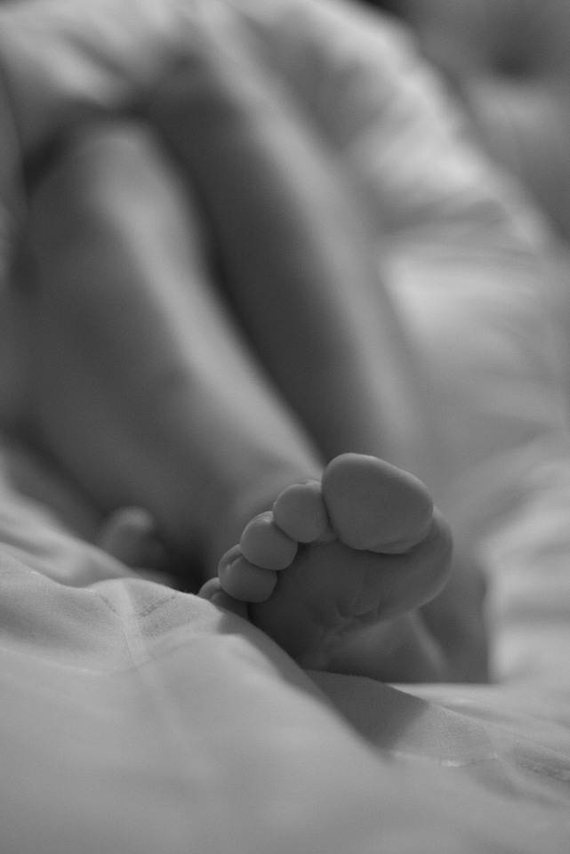 Out of focus naked black and white