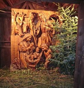 Nativity scene advent faith photo
