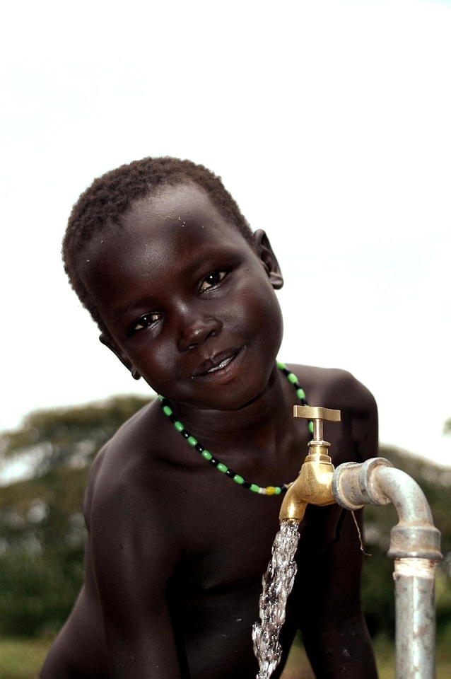 African boy cast iron