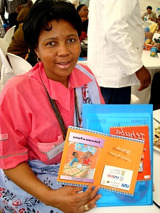 Safe woman writing