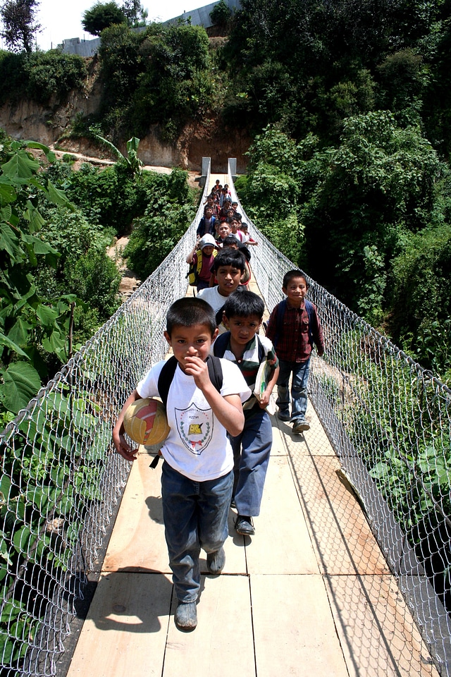 Babies bridge Guatemala