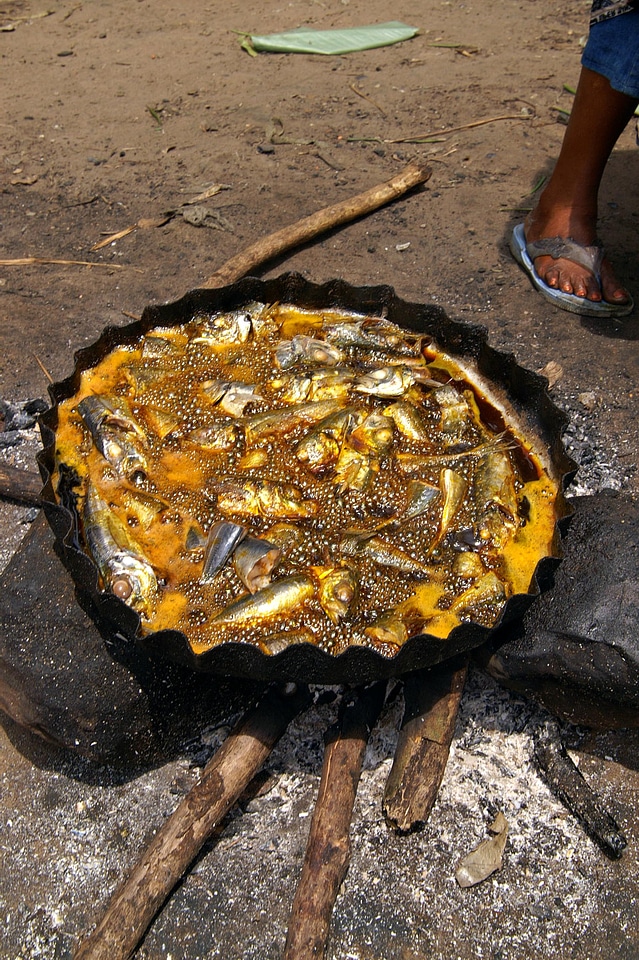 Deep fish frying