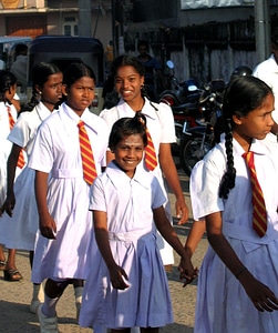 Female Child going school photo