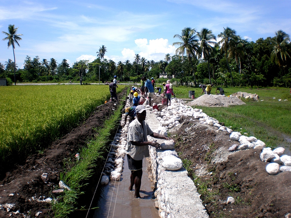 Building canal irrigation