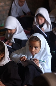 Afghanistan classroom girl