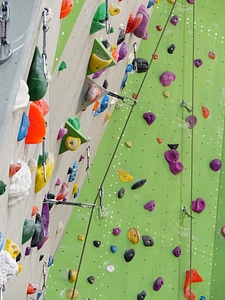 Colorful color climbing wall