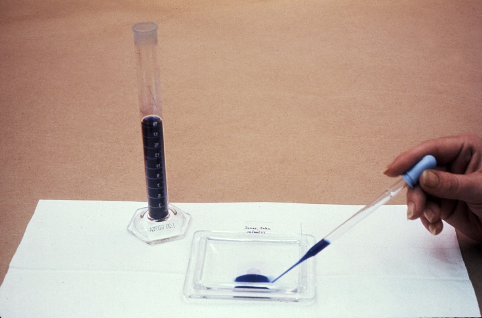 Blood coloration film