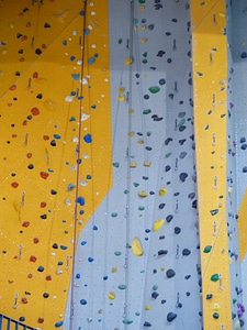 Perpendicular climbing holds colorful photo