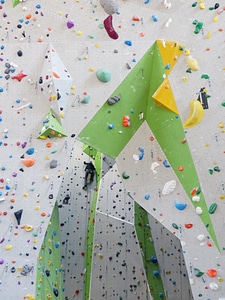 Climbing holds artificial climbing wall climbing routes photo