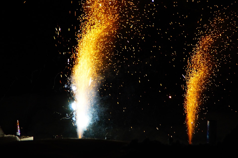 Night fireworks new year's day