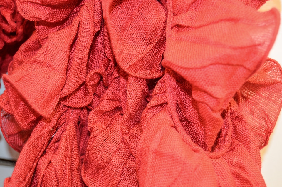 The background red color