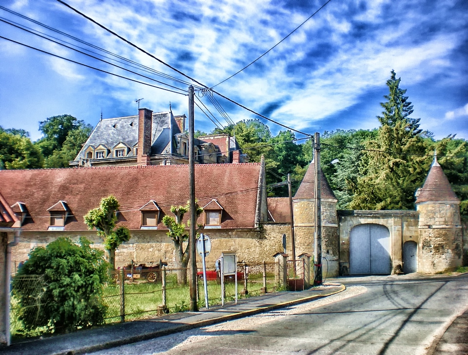 Town buildings house