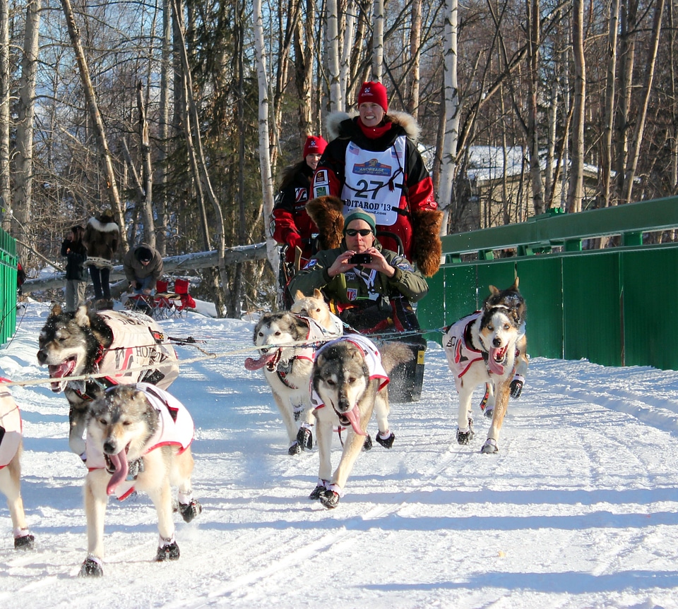 Winter snow sledding