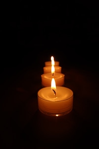 Wax candlestick wick photo