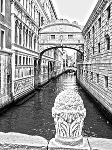 Water channel black and white