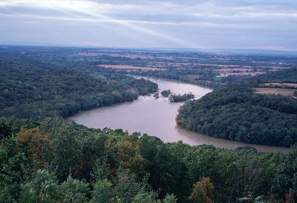 River running west