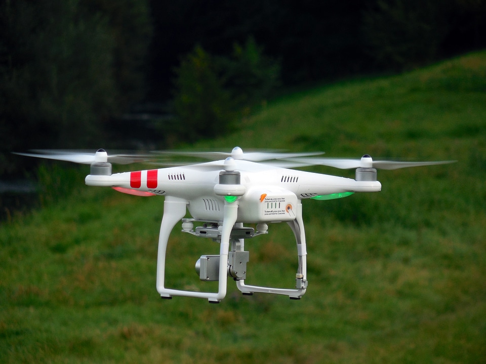 Rotors drone flying