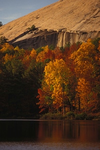 Autumn lake mountain photo