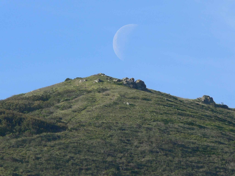 Hill moon mountain