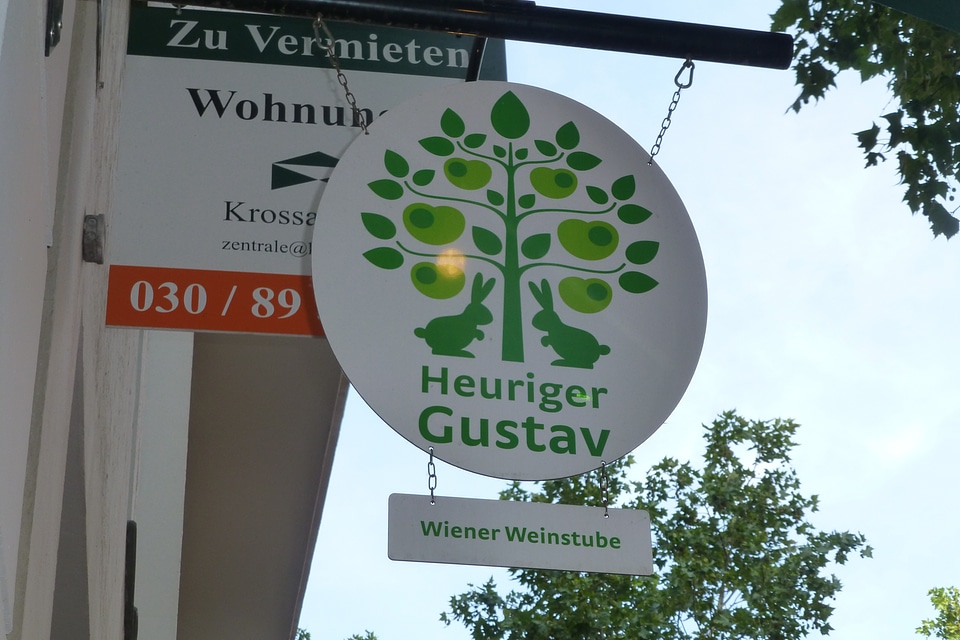 Viennese wine bar shield heuriger