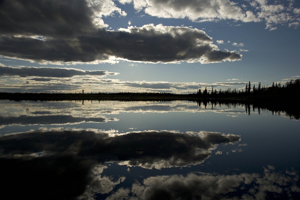 Lake reflection sunset
