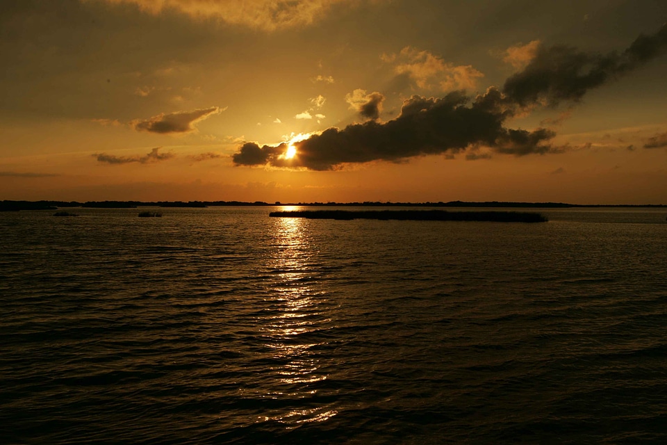 Clouds dark sunset