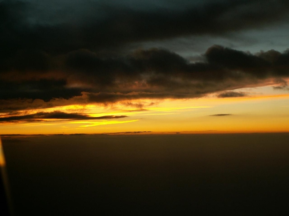 Clouds dark sunset