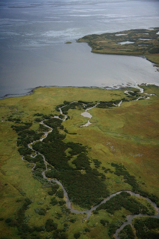 Landmass shoreline 
