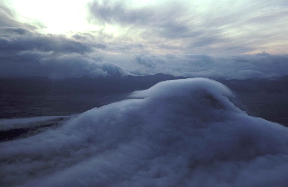 Clouds mountain scenic