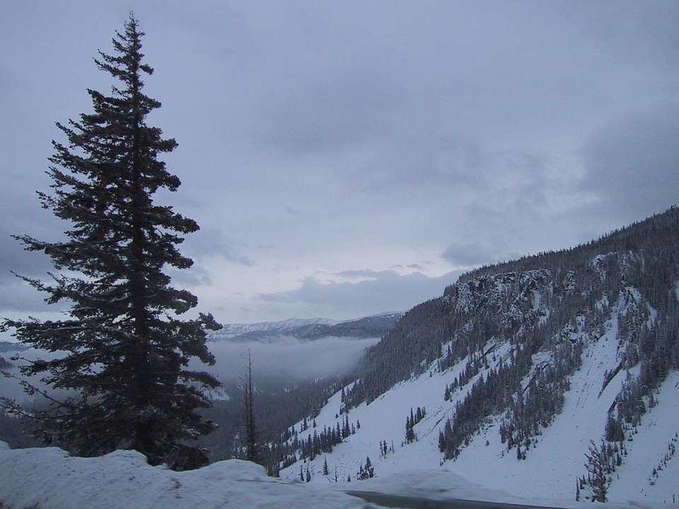 Clouds mountain overlook