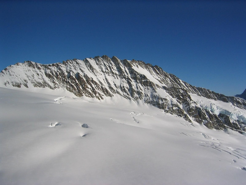 Clear mountain winter