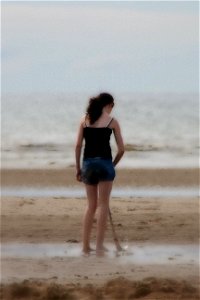 Girl On Beach photo