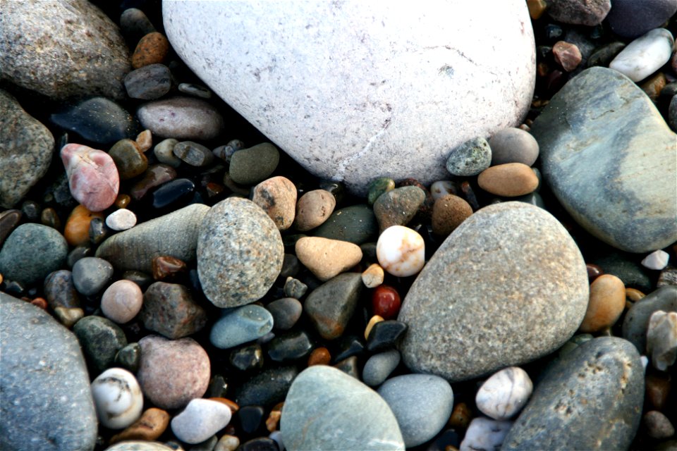 Pebbles on Llandudno beach photo