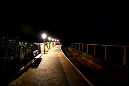 Llangollen 2009: Berwyn Station By Night photo