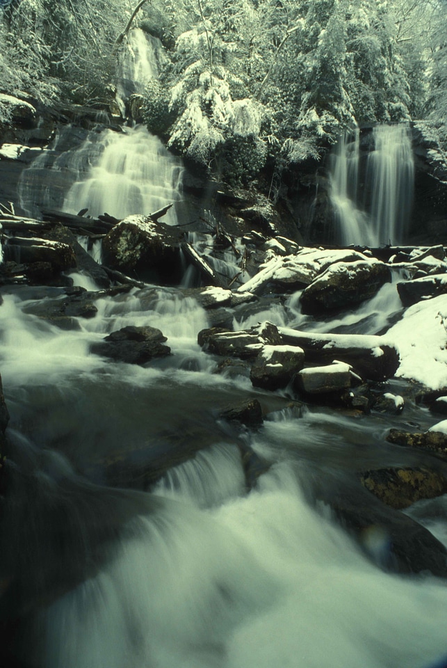 Perspective water waterfalls