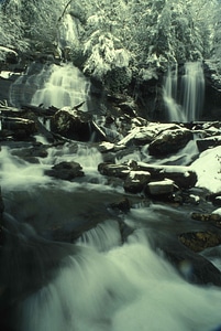 Perspective water waterfalls