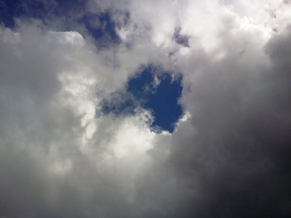 Hand of god blue light