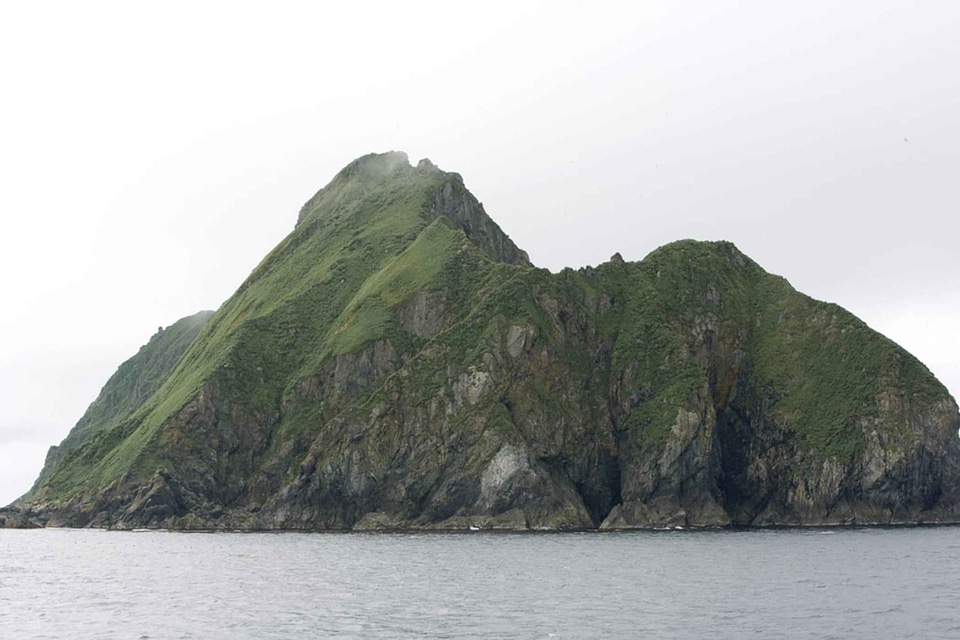 Crest overlooking water