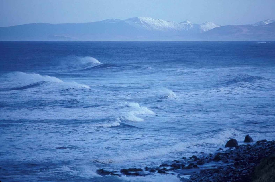 Countryside ocean shoreline