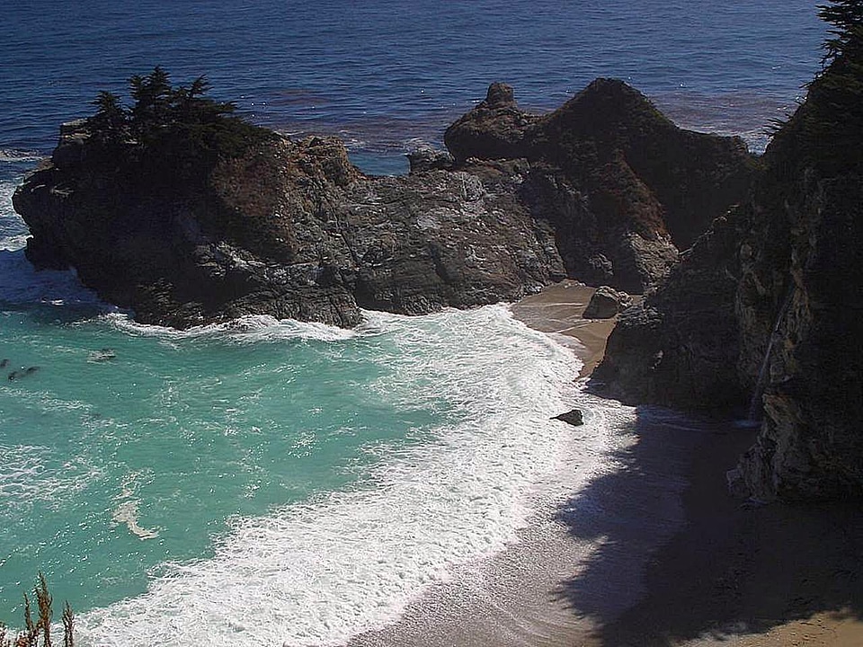 Ocean waterfalls 